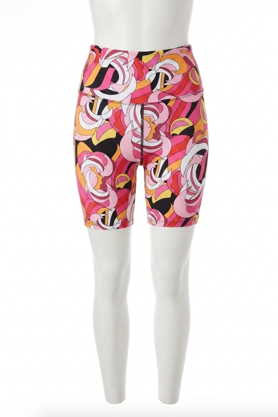 NEW BEACH RIOT bike short in psychedelic geo print
